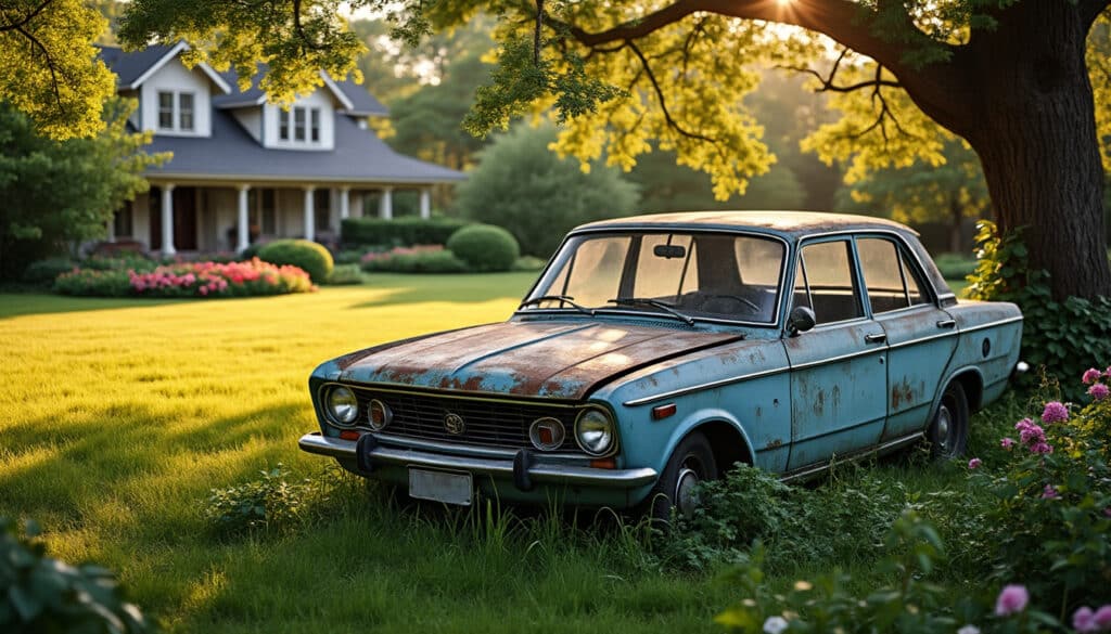 Peut-on assurer une voiture non roulante laissée sur un terrain privé ?